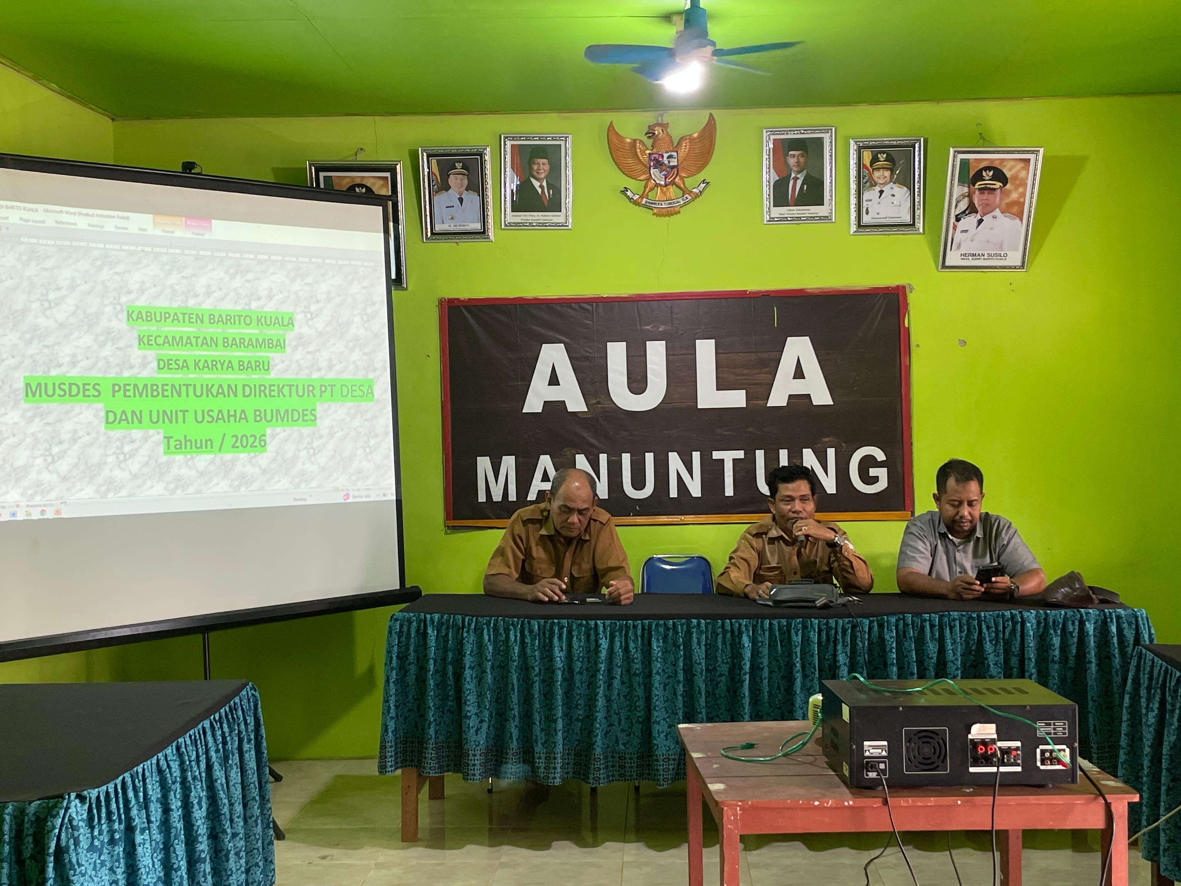 Musdes pembentukan pt desa unit usaha bumdes